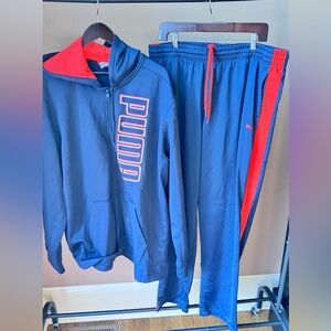 PUMA Mens Hoodie Zip Hooded 2 piece suit